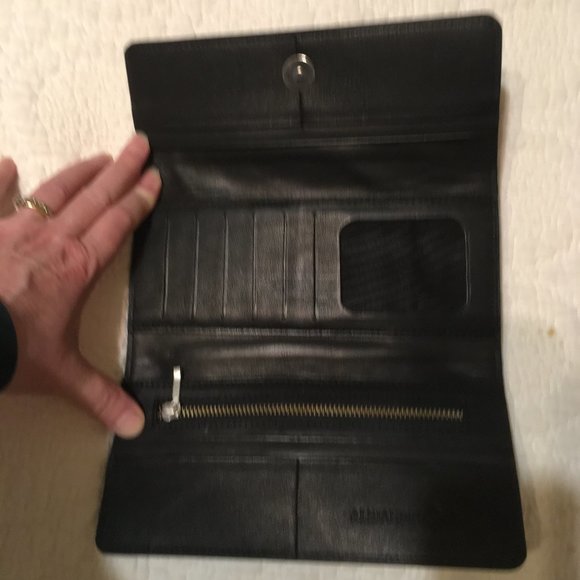 Vintage Hand Tooled Leather Clutch Wallet with Snap Clasp by Alejandro Yeo - New - Picture 9 of 11